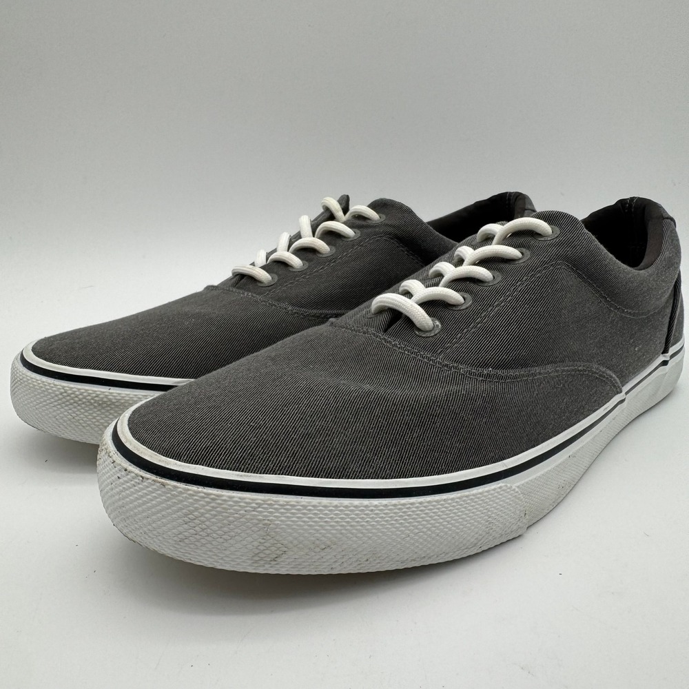 IZOD Rangley Gray Canvas Casual Sneakers‎ Men's Size 12 Memory Foam
